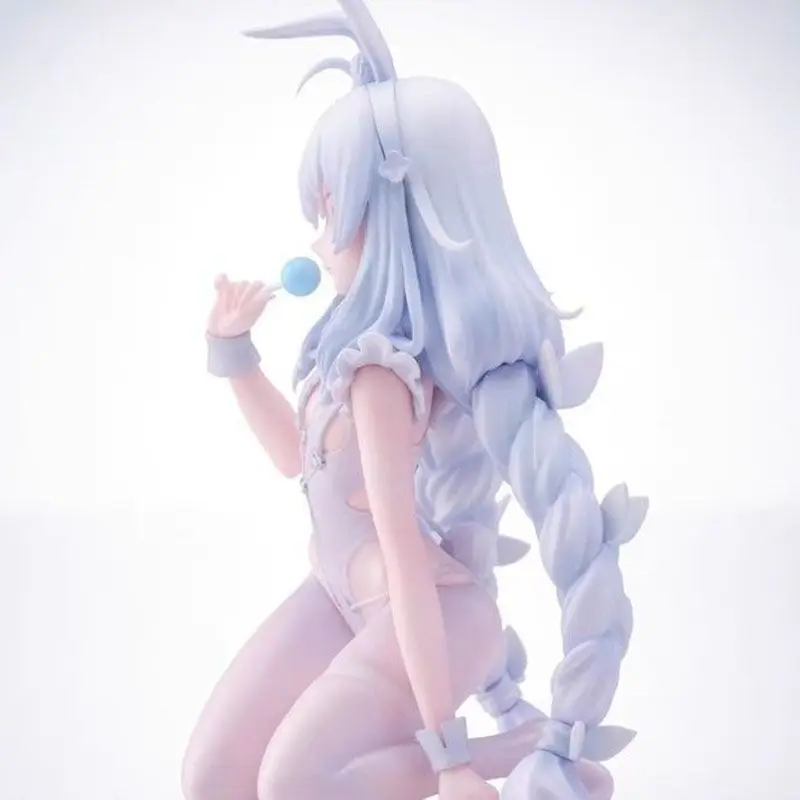 Low price wholesale hentai sexy gril anime Azur Lane Lazy White Rabbit Kneeling Evil Bunny Girl action figure