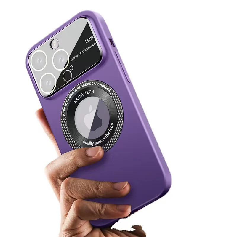 OEM Magnetic PC Slim Cover with Camera Protector for iPhone 14 13 12 Pro Max Wireless Thin Charging Mobile Phone Case