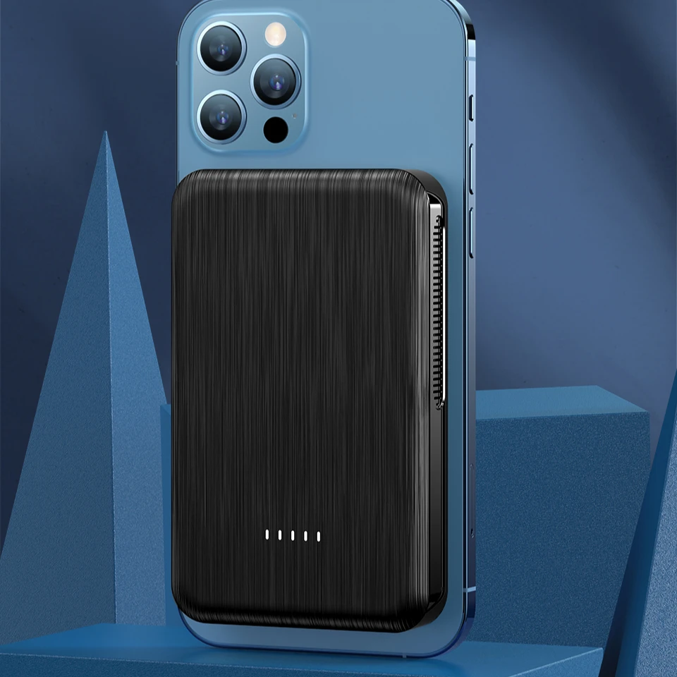 Быстрая зарядка телефона зарядное устройство 5000 Mah QC банк питания беспроводной магнитный внешний