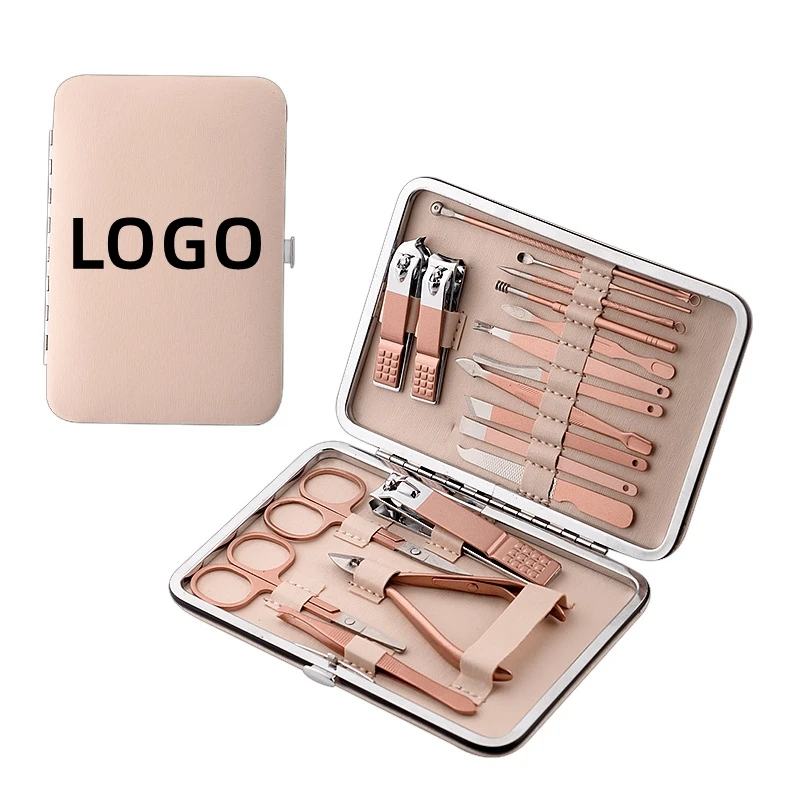 Stainless Steel Manicure Set 16 Pieces Private Label Nail Sets Beauty Manicure Pedicure Set