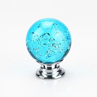 Bubble crystal ball handle bright single-hole handle wine cabinet bookcase drawer european-style wardrobe door handle