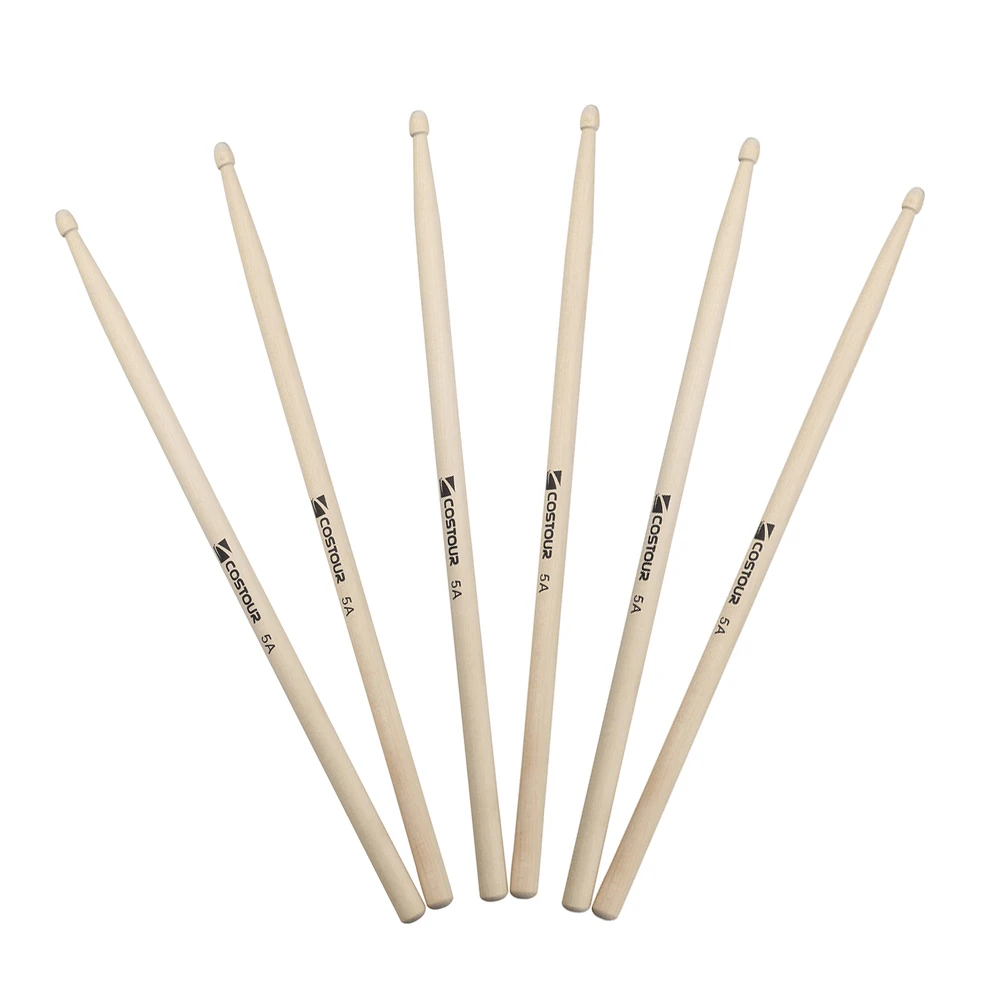 Costour China Factory 5A Hard Maple Drum Stick Musical Instruments For Drum Set