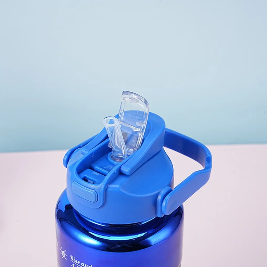 Trending Products 3 In 1 Large Capacity Electroplating Single-Layer Cup Plastic Water Bottle With Straw 24 Oz