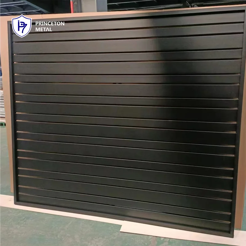 Privacy decorative courtyard waterproof powder coating vertical black aluminum panel fences