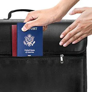 Anti Fire Bag Fireproof Pouch Fire Resistant Document Bag File Envelope Pockets  Fireproof Money Bag for Laptop Carton