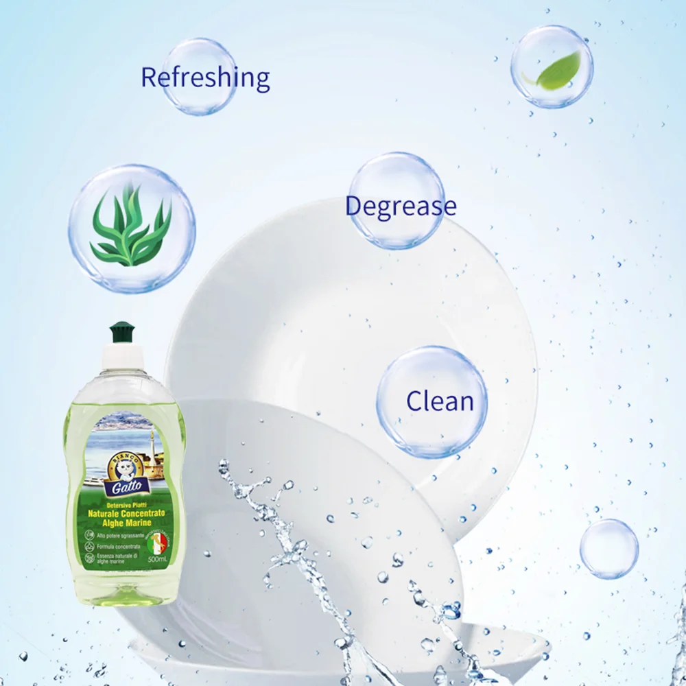 500ML Food Grade Dish Wash Liquid Soap Powerful Kitchen Oil Remover Dishwashing Liquid detergent