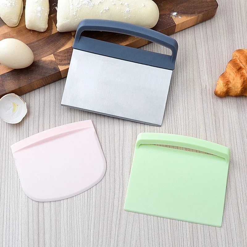New 3-in-1 Stainless Steel Household Cutting Baking Tool Dough Cream Knife Flour Scraper