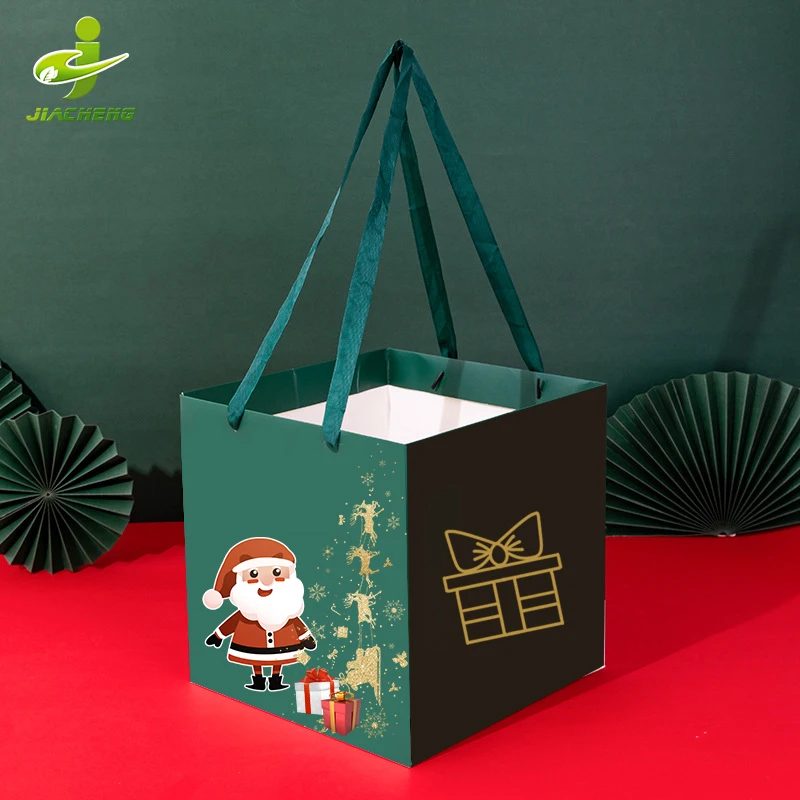 JIACHENG le sac en papier craft de luxe personalise train theme indian wed return kraft paper gift bag thats wide on the bottom