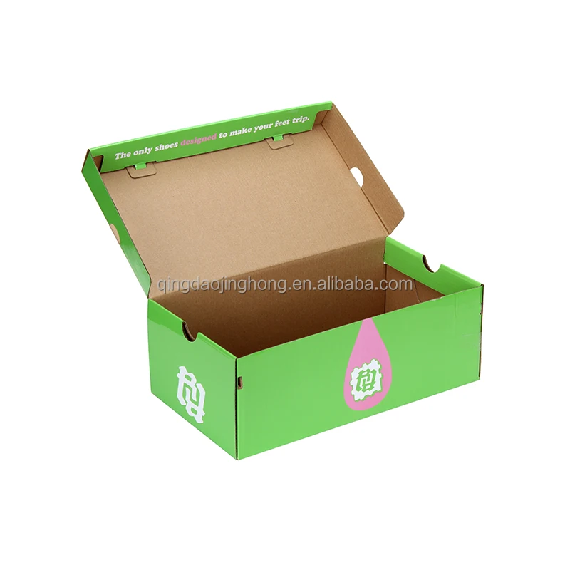 Wholesale custom logo sneakers shoe box Corrugated Paper Packaging boxes package for shoes