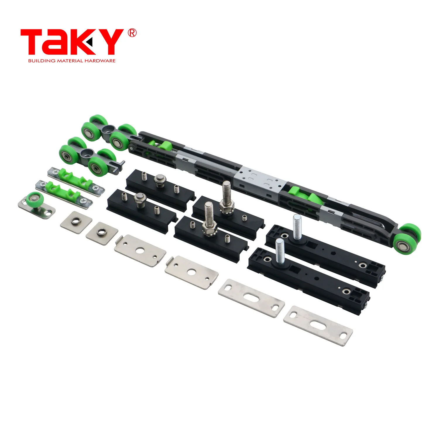 Двойной мягкий закрывающий 8-колесный одинарный шкив для раздвижных дверей