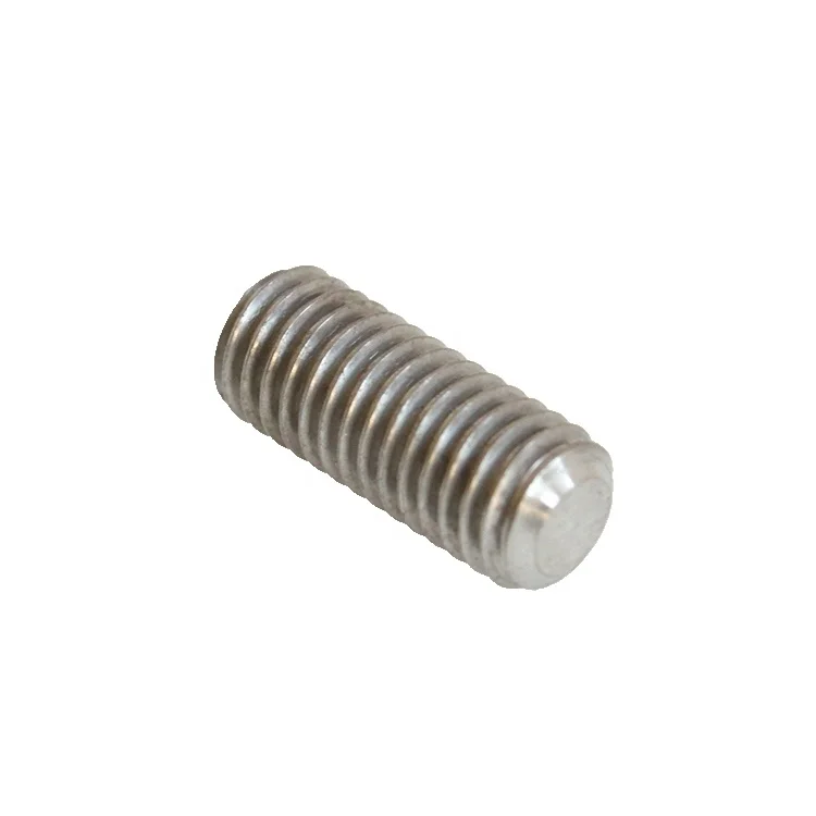 High strength lightweight DIN913 M8 hex socket grub set screws with flat point Gr5   titanium screws for ultrasonic welding