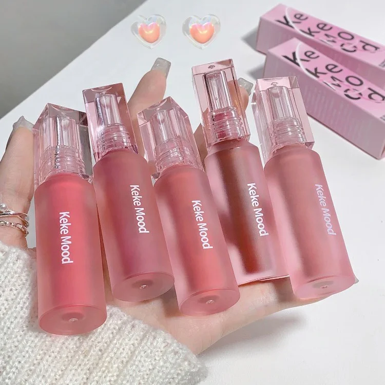 New Luxury Fashion Girl Pink Matte Velvet Lip Gloss Waterproof Cute Natural Liquid Lipstick Wholesale