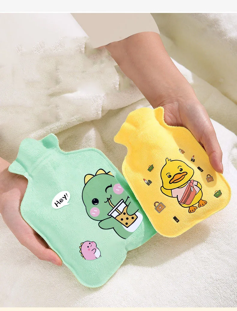 Hot water bottle Water Thickening Explosion-proof Hand Warmer Dormitory Foot Warmer Cute plush cartoon hot compress water warmer