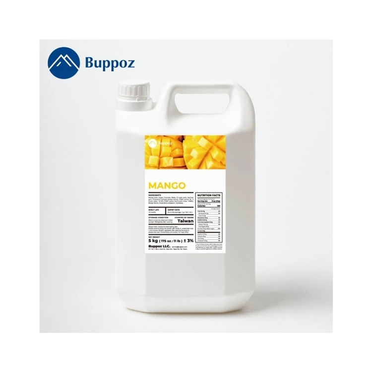 China Popularity Mango Syrup Taiwan Bubble Tea Concentrate Fruit Syrup For Drinks