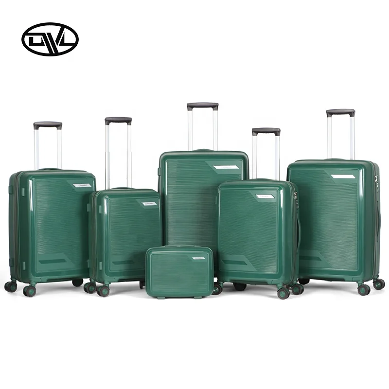 Cheap Large Capacity Business Trolley Bag 6 pcs Travel Luggage Sets PP Koffer Sets with detachable wheels