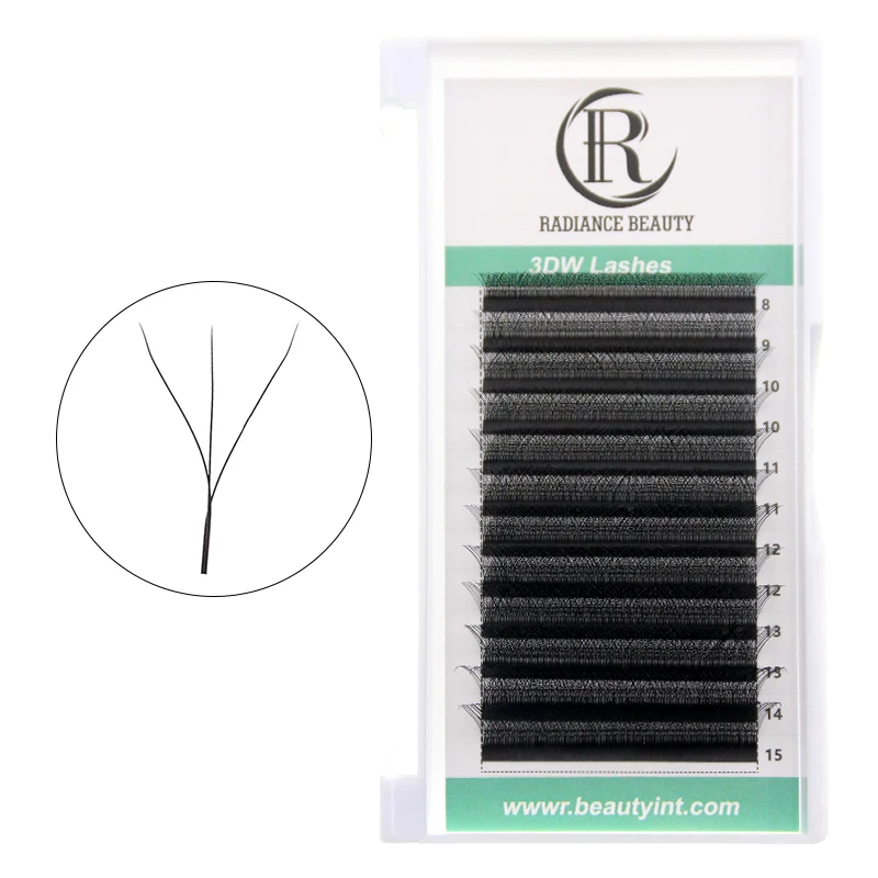 Wholesale W lashes extensions clover 3D YY and hybrid sandwich 3DW lashes