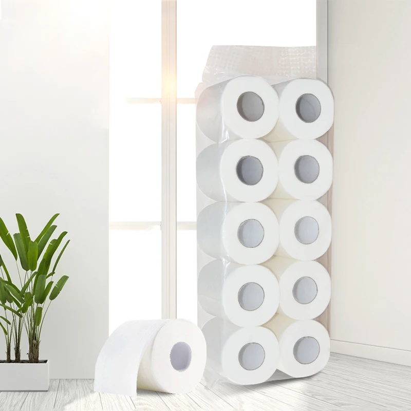 Wholesale cheap LOGO printed pape ultra soft virgin wood pulp toilet paper