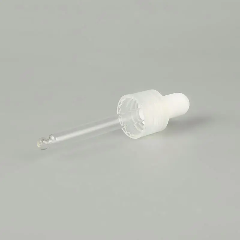 Square cap with white matte rubber and dropper glass bottle