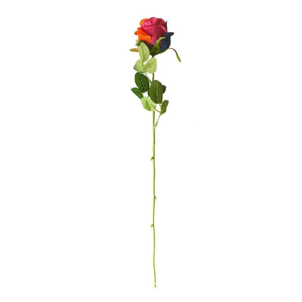 2024 New INS Style Colorful Rose Simulation Decorative Flowers Faux Green Plants Wedding Home Decor Artificial Flowers
