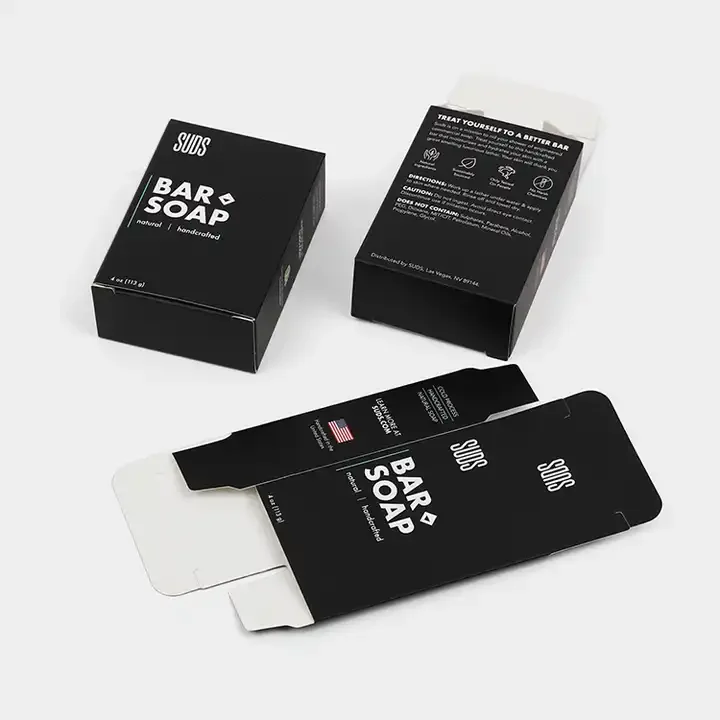 Recycled Luxury Black Candle Box and Jar Packaging Custom Logo Printing Kraft Brown Paper Box Cardboard with Inserts for Soap