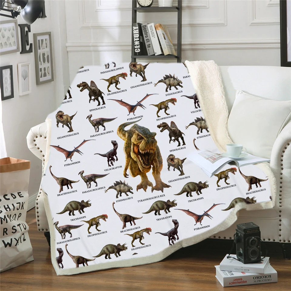 Good Selling Gift Set Toddler Pink Warm Throw Custom Printed Animal Storage Dinosaur Cartoon Luminous Blanket