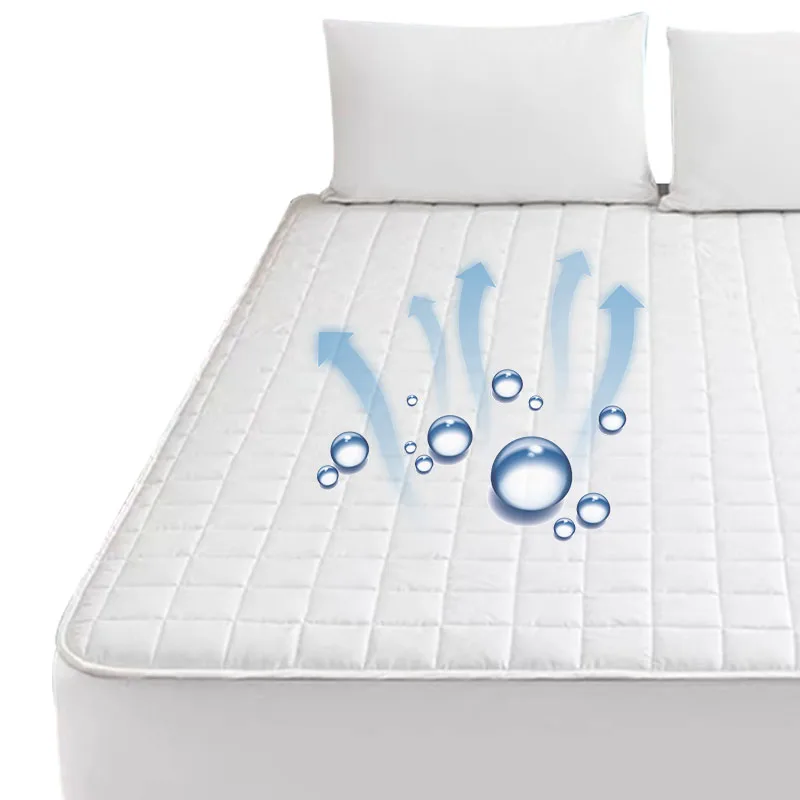 Anti-mite Terry Hypoallergenic Breathable mattress protector waterproof mattress topper