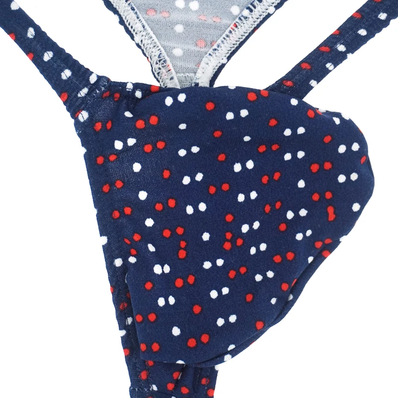 
Sexy Gay Underwear Men Thong Bikini Pouch T-Back Printing Dot G-String Jockstrap Breathable Sissy Thongs 