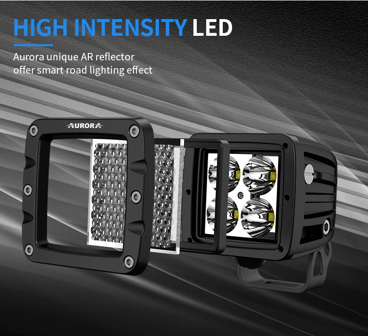 Aurora 2 3inch 12v 40w 4x4 Diffusion Led Bar Off Road Fog Lights Offroad Truck Flood Led Work Light