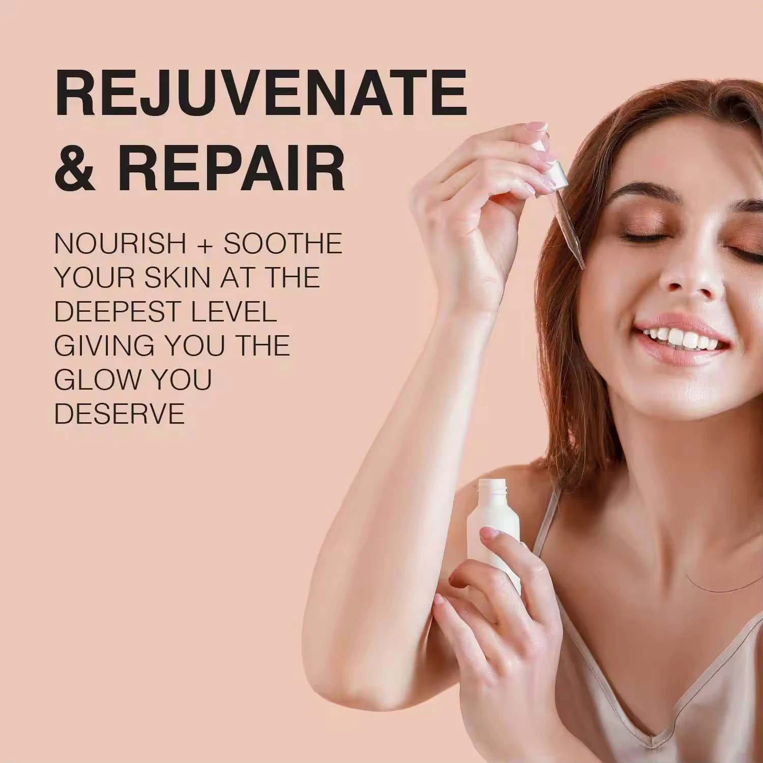 Private Label Renew Serum Alternative Smoothing Rejuvenating Hyaluronic Acid Vitamin C Glycolic Acid Face Serum For All Skin