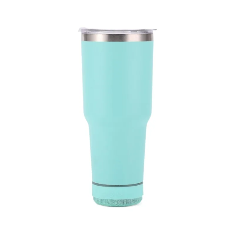 Bluetooth Speaker Cup, 30oz Blue tooth Music Cup  Sublimation Music Insulated Bottle Insulated Mug Vacuum Water Bottle