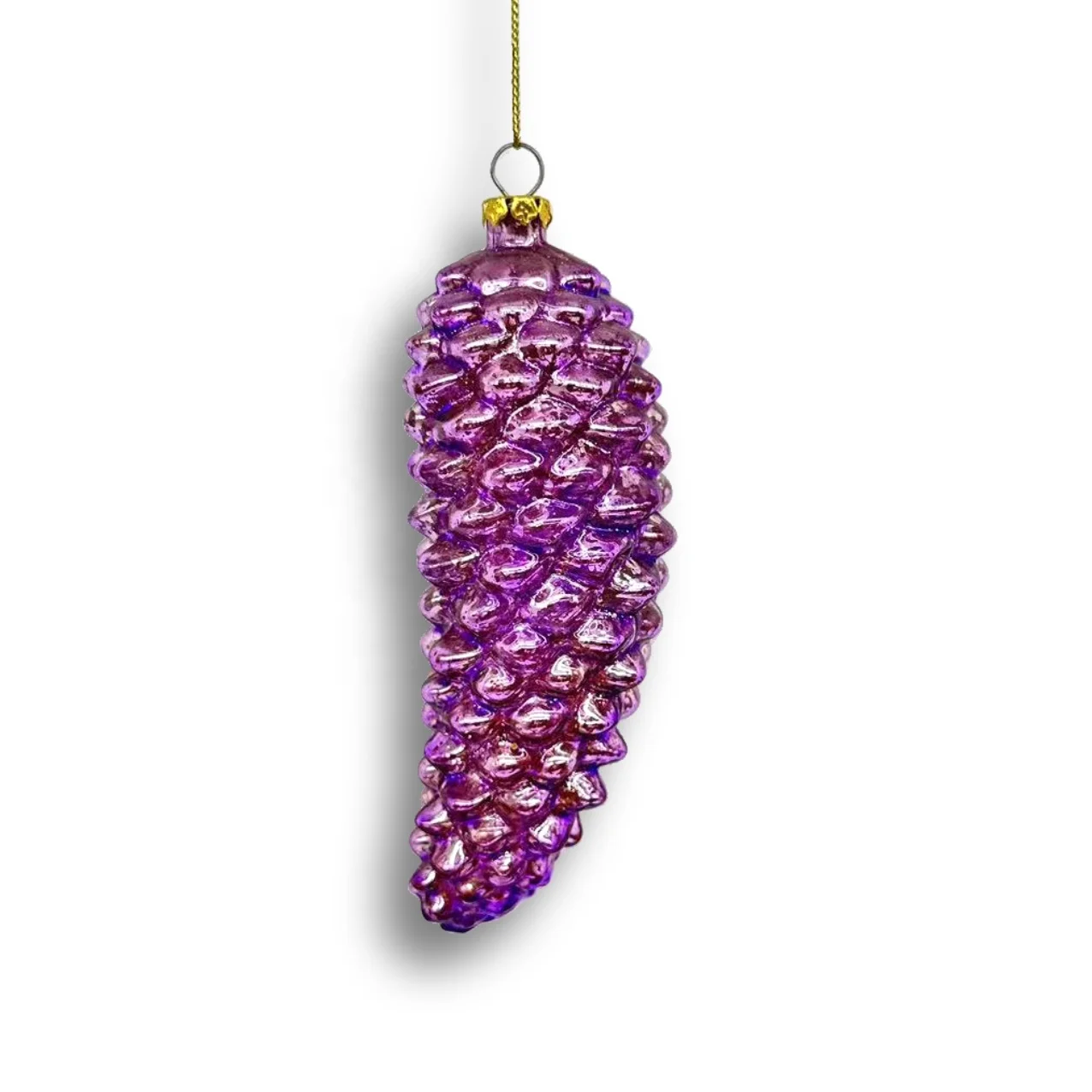 Exquisite Christmas glass crafts lovely home Christmas tree decoration pine cone colored Christmas glass ornaments