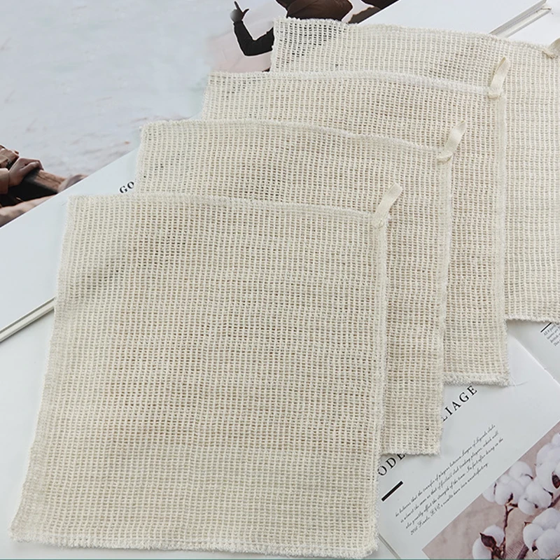 Natural Sisal Hemp Cotton Back Strap Exfoliating Dead Skin Bath Shower Towel