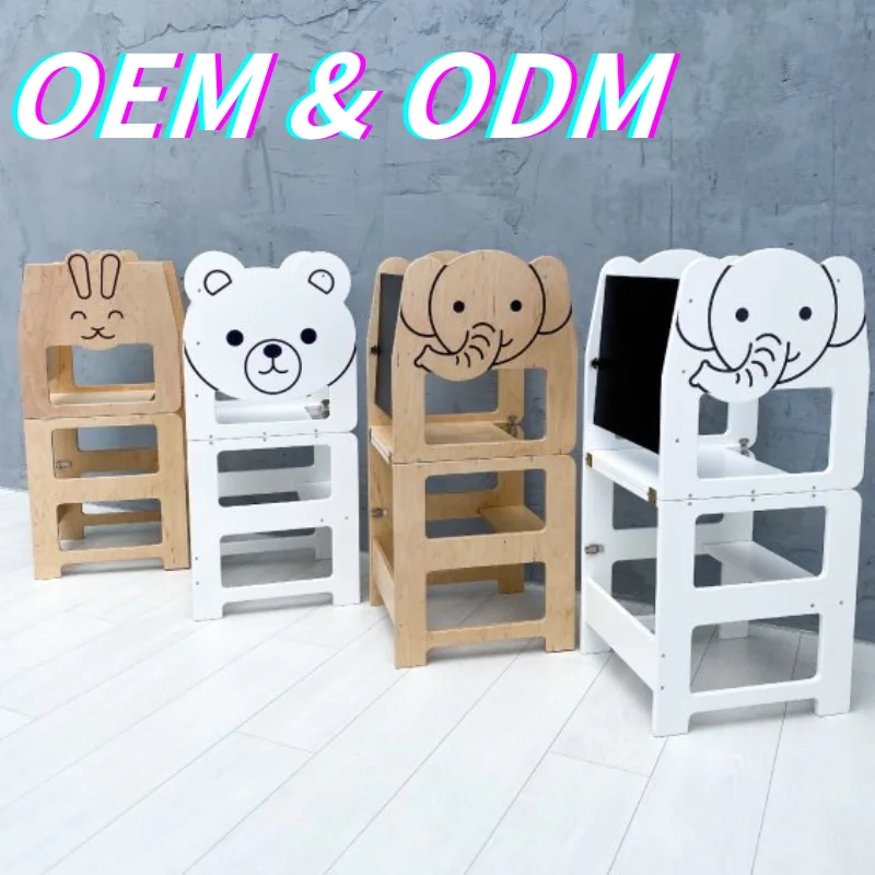 Children Furnitures Montessori Montessori Toddler Learning Tower Kitchen Helper Baby New Baby Step Stool Learning Tower Stand To
