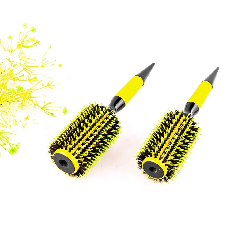 ISO 9001 Best Hair Brush Manufacturers Styling Wood Round Curling Hair Brush With Boar Bristle