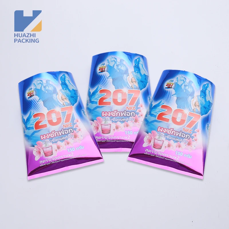 Custom printing high quality flexible antistatic laundry powder sachet washing powder packaging film