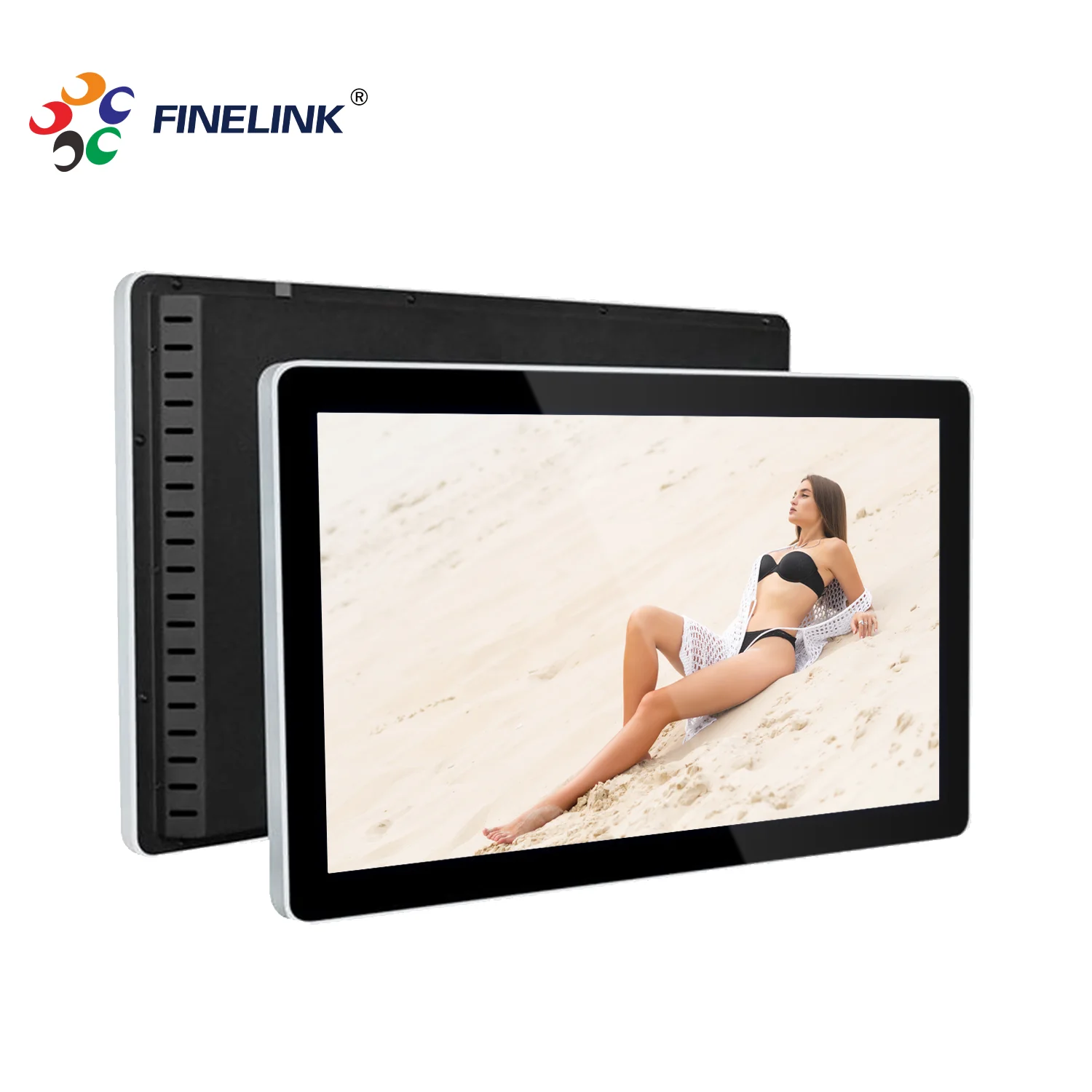 FINELINK Professional 10 Years Factory Vertical Interactive Totem LCD Kiosk Advertising Display Digital Touch Screen Monitor