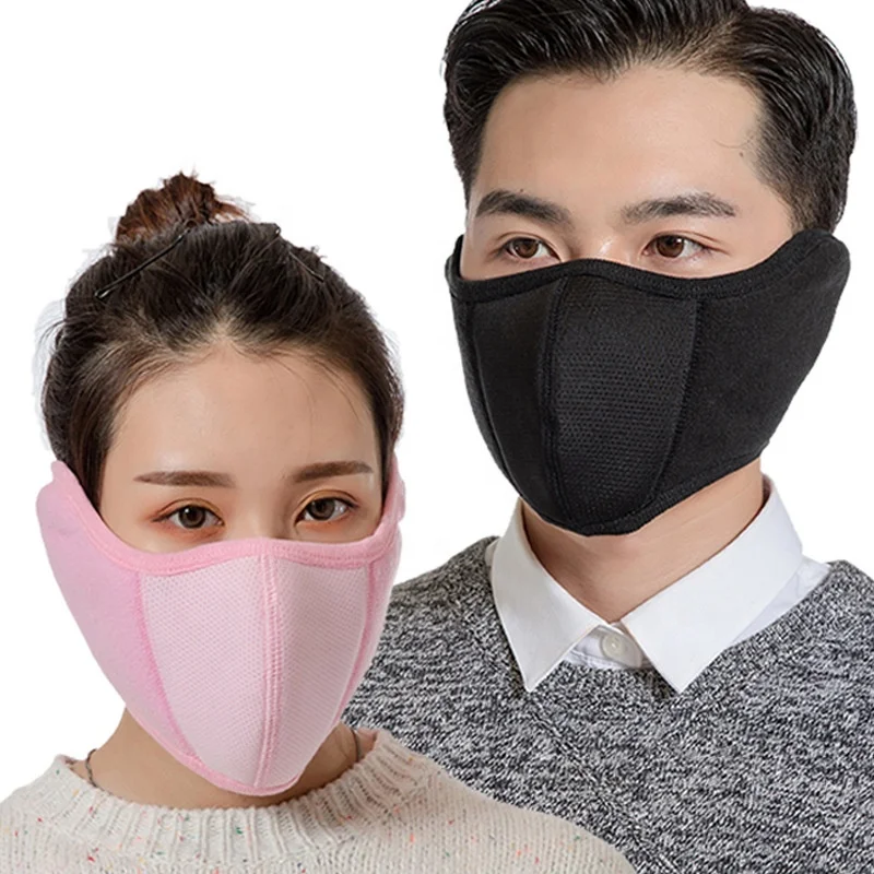 
Hot selling winter thickened warm face cover and earmuff three-dimensional splicing mouth ear men women accessories 