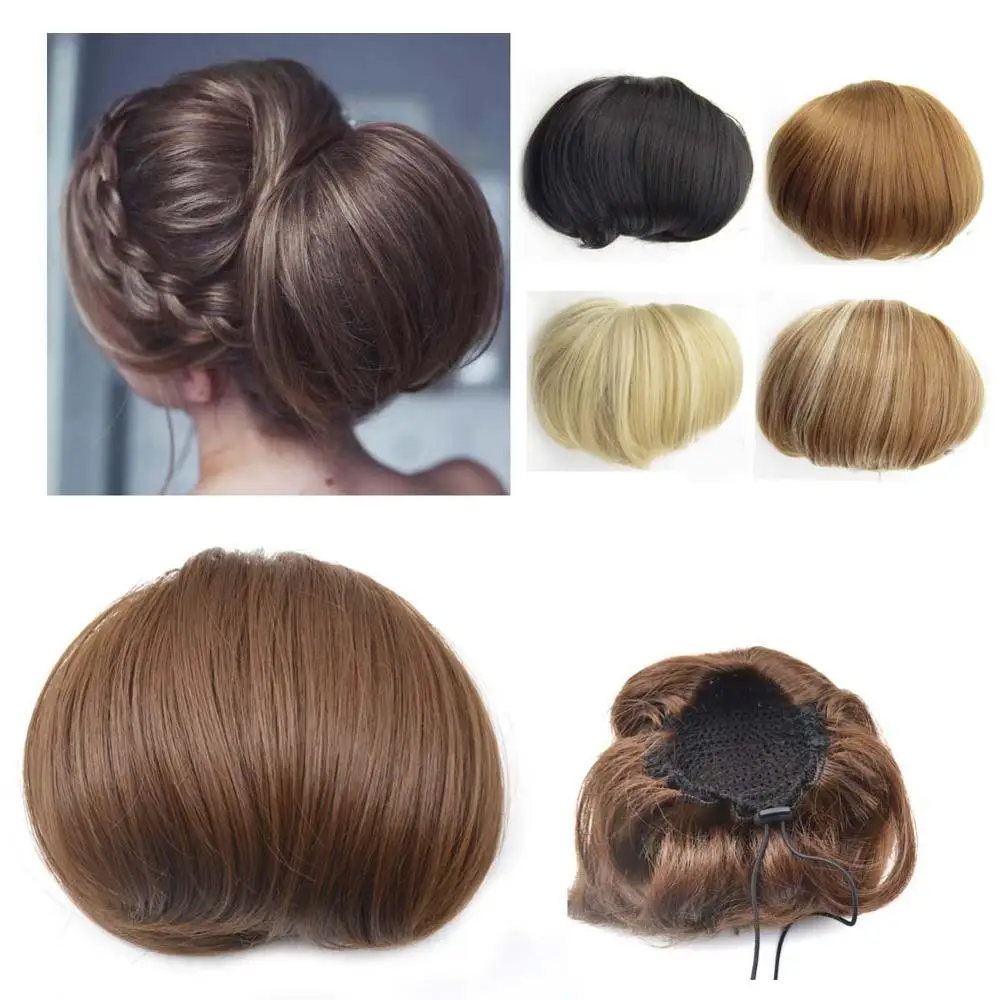 Wholesale Synthetic Flexible Hair Buns Curly Scrunchy Chignon Chignon Updo Hairpiece Hair Bun