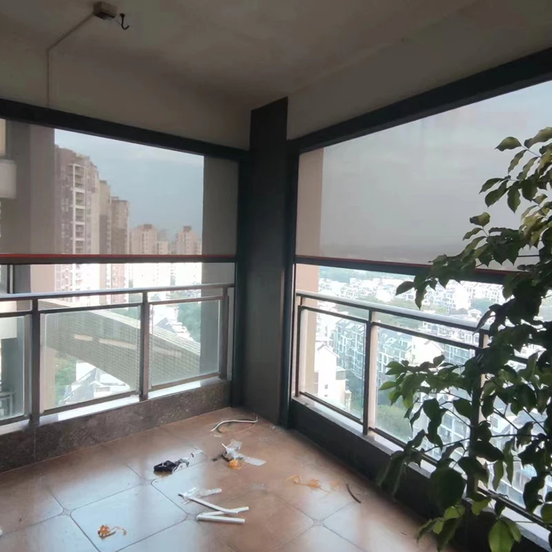 Intelligent electric remote control outdoor or indoor shading fabric balcony shading curtain rolling curtain