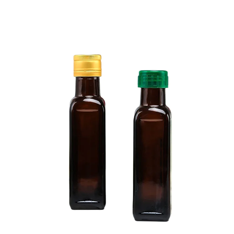 Chinese factory glass juice bottle amber glass bottle for olive oil 100ml olive oil bottle