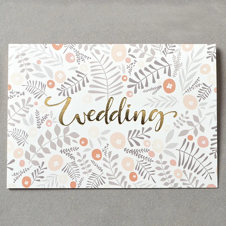custom printing cheap price modern unique 9 pcs set rose gold letterpress luxury wedding card invitation