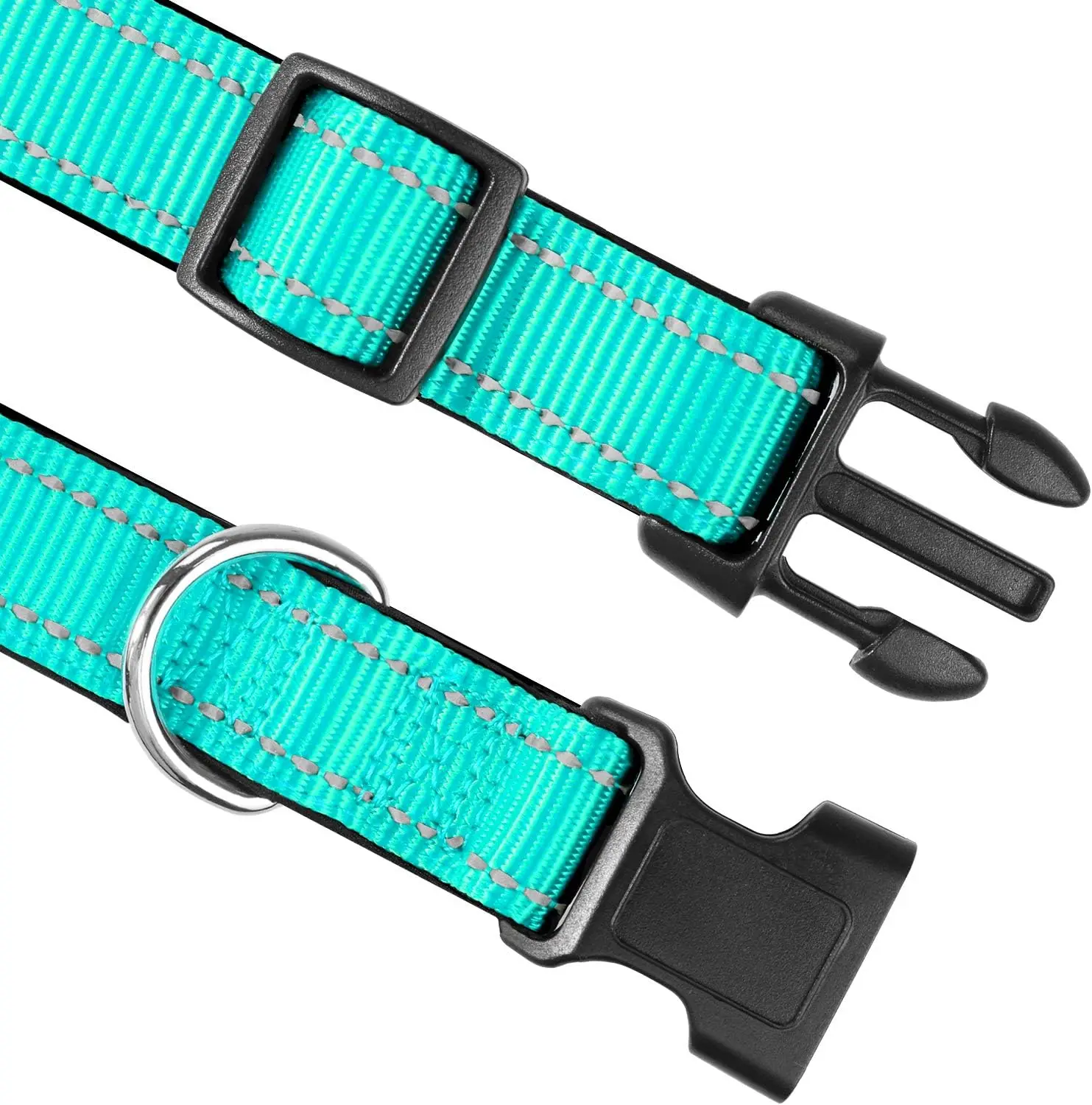 Adjustable Soft Neoprene Padded Breathable Nylon Reflective Pet Dog Collar Suitable For Small, Medium, Large dogs