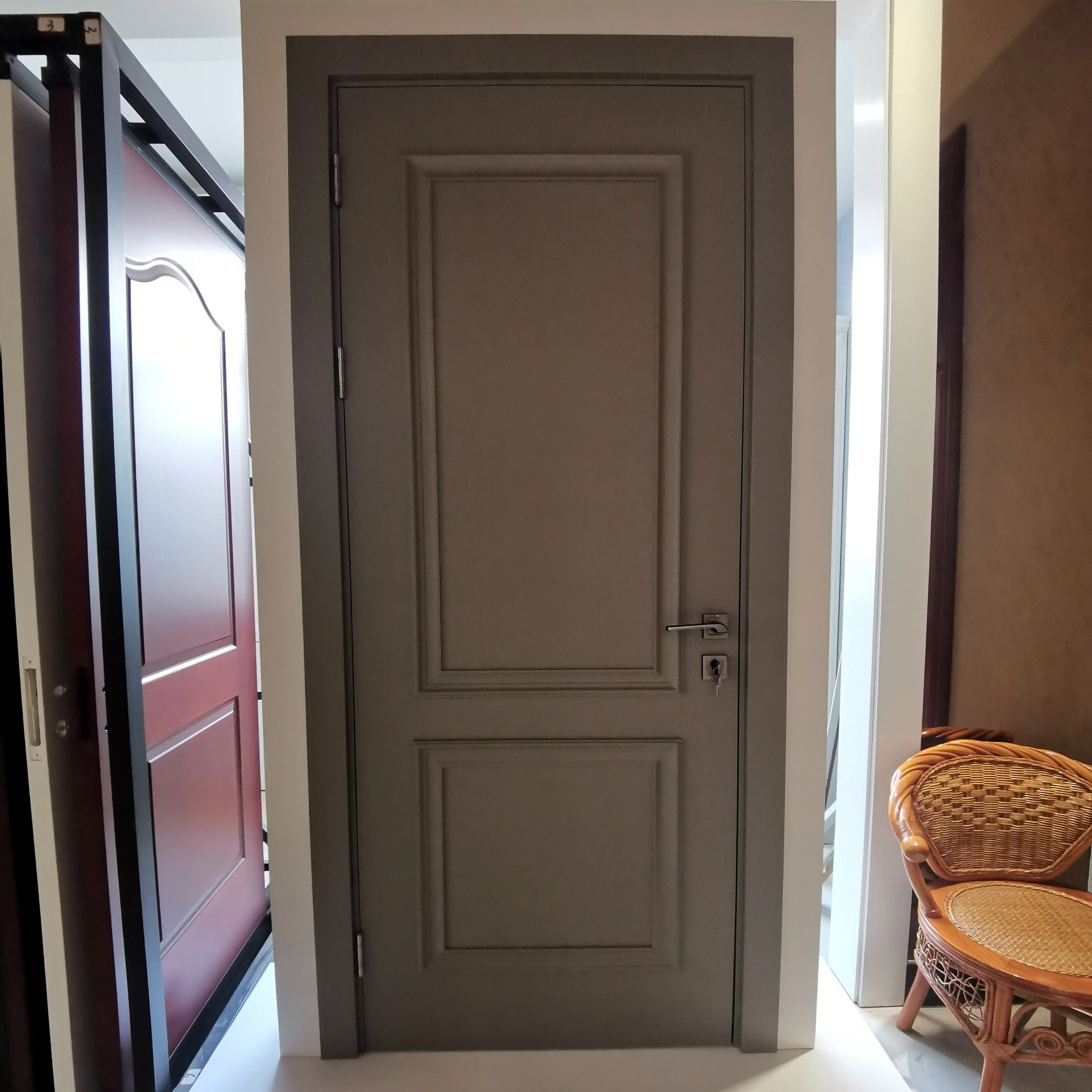 GTCO 850*2400*45mm Customized Size Honeycomb Paper Filling Melamine Wood Door for Apartment and Room Door