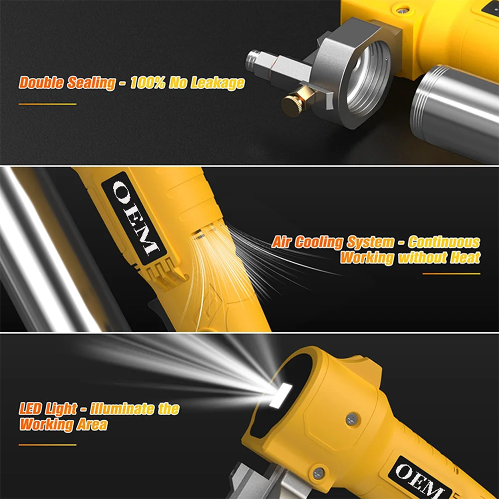 Professional Manufacturing 21V Cordless Electric Grease Gun Cordless Lubricating Oil Filling Machine For Car or Tools