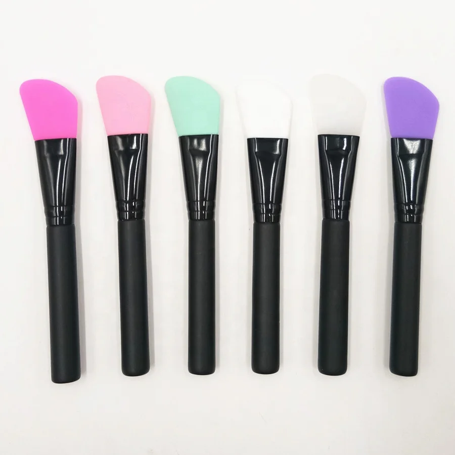 Черный деревянной ручкой Маска кисть силиконовая гелевая маска для кисти