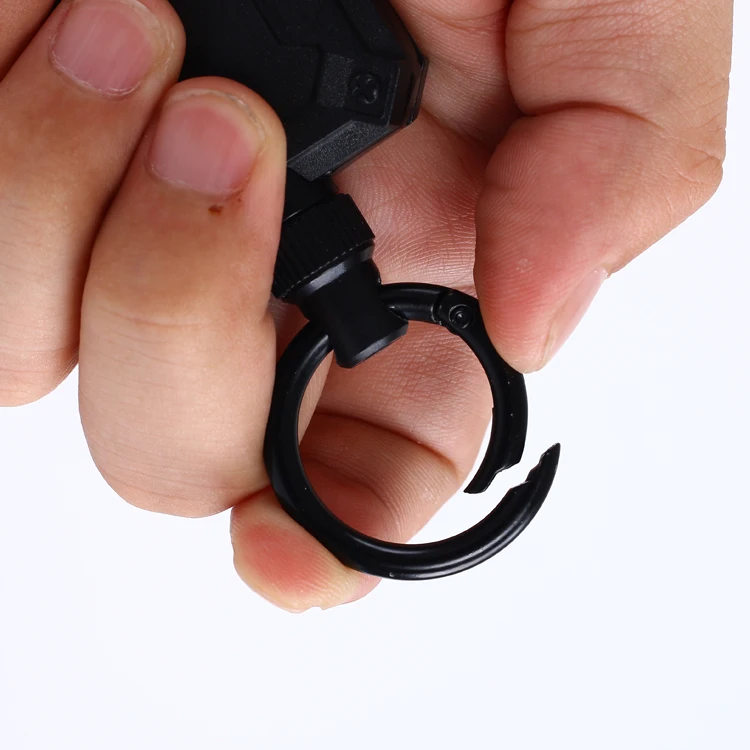 Heavy Duty Metal Carabiner KeyChain Retractable Badge Reel with ID Card Holder Retractable Badge Reel Motorcycle Keychain