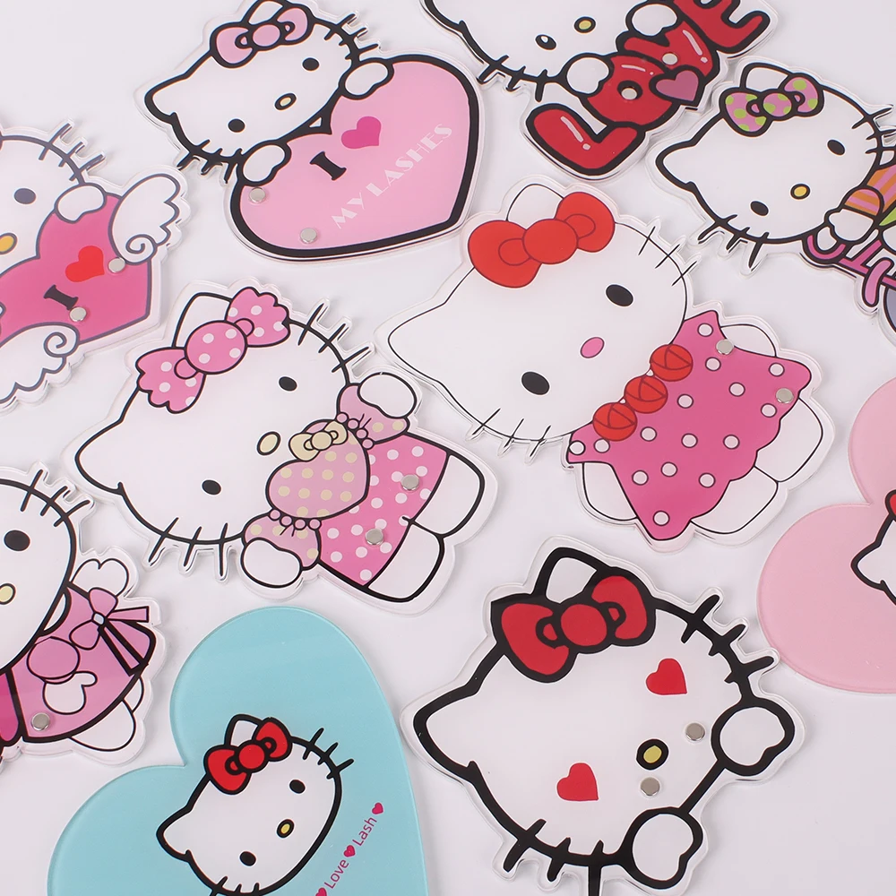 Cute Magnetic Suction False Lashes Tray Holder Acrylic Eyelash Extension Display Board Lash Tile with Magnet