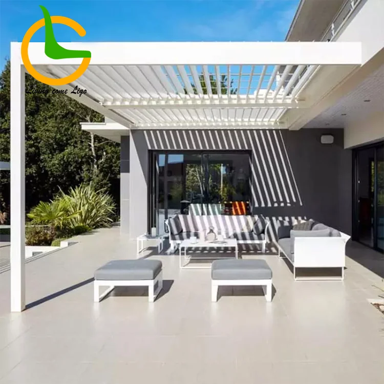 Modern Landscaping Outdoor Structure Designs Sheet Panel Steel Pergola Garden Pergola Trellis Other Outdoor Furniture