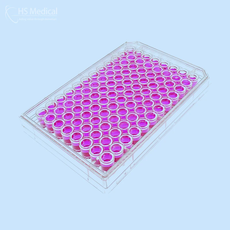 hs medical 96 deep well microtiter plate pruebas pcr strips real time pcr plate for real time rt pcr machine analyzer