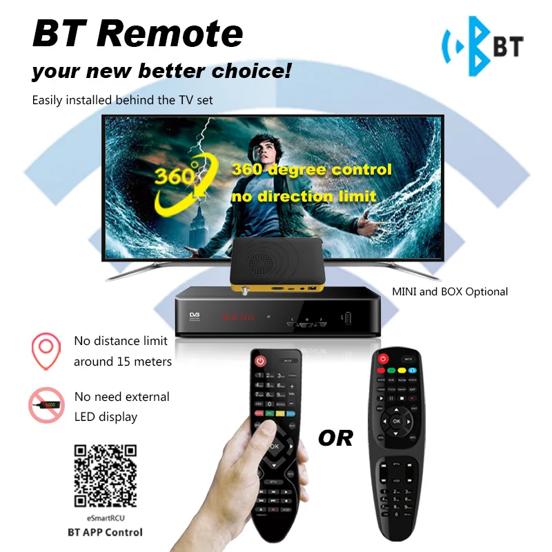 Mini Combo DVB T2+S2 TV Receiver Double Tuner Full HD FTA PVR Multi Channels
